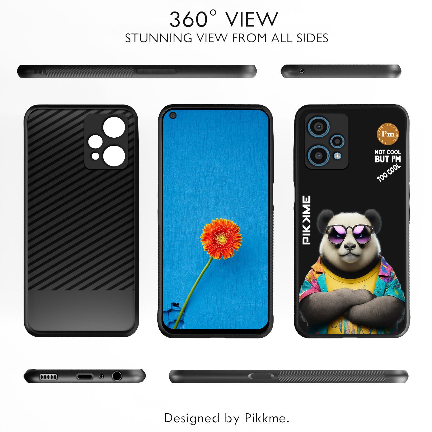 Pikkme Back Cover Pc Tpu + Printed Cool Funky Stylish Black Panda Swag Raised Edges Camera Protection |Bumper Case For OnePlus Nord Ce 2 Lite 5G