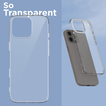 Pikkme iPhone 16 Pro Max Transparent Back Cover (Transparent)