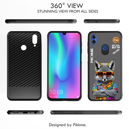 Pikkme Back Cover Pc Tpu + Printed Cool Funky Stylish Grey Wolf Swag Raised Edges Camera Protection |Bumper Case For Honor 10 Lite (Design 01)