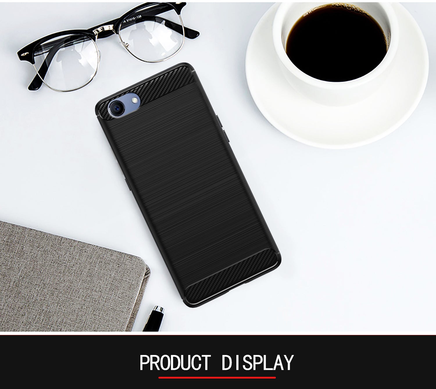 Pikkme Realme 1  Hybrid Carbon Fiber Back Cover (Black)
