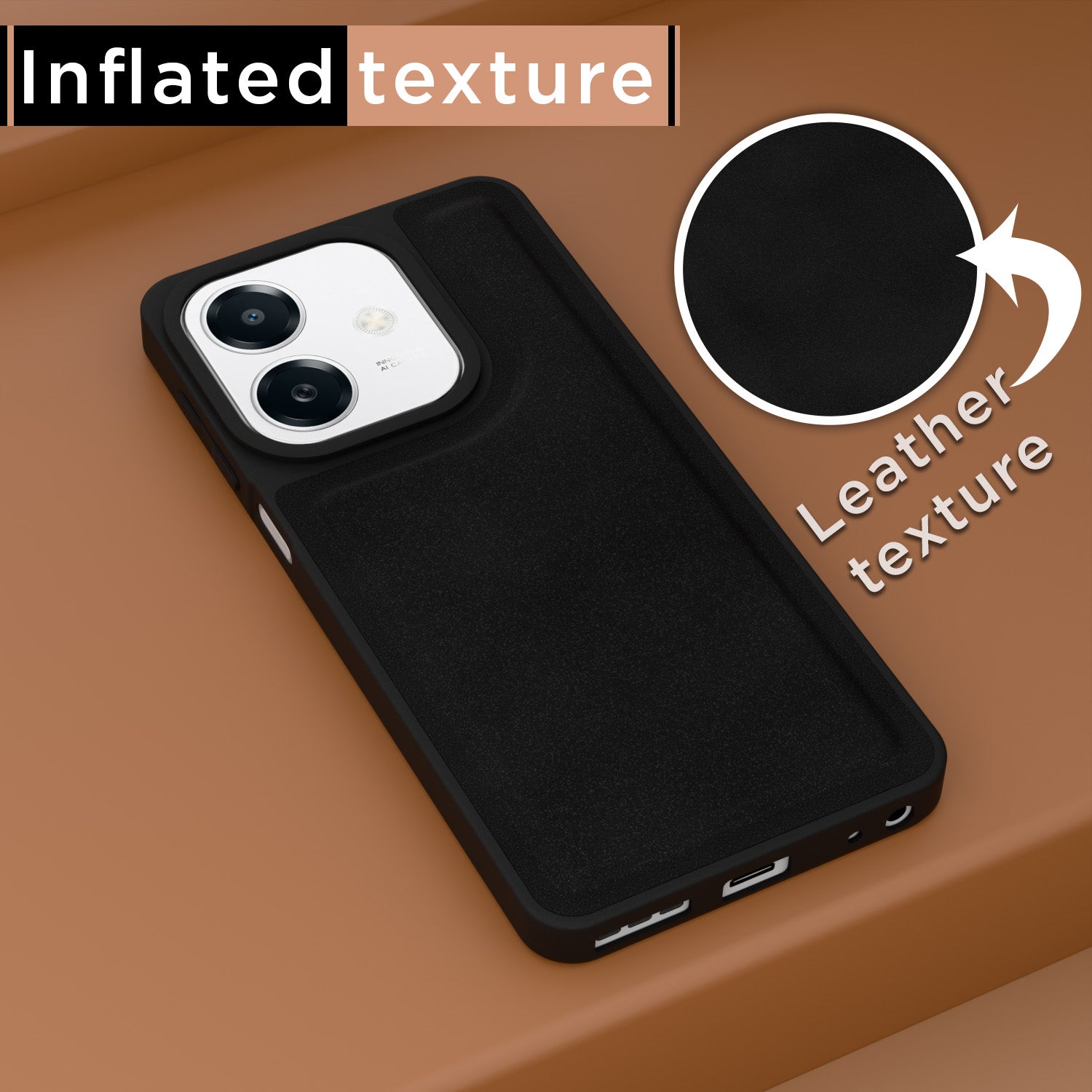 Pikkme Oppo A3x 5G / A3x 4G / A3 5G Premium Super Soft-Touch Leatherback Case (Black)