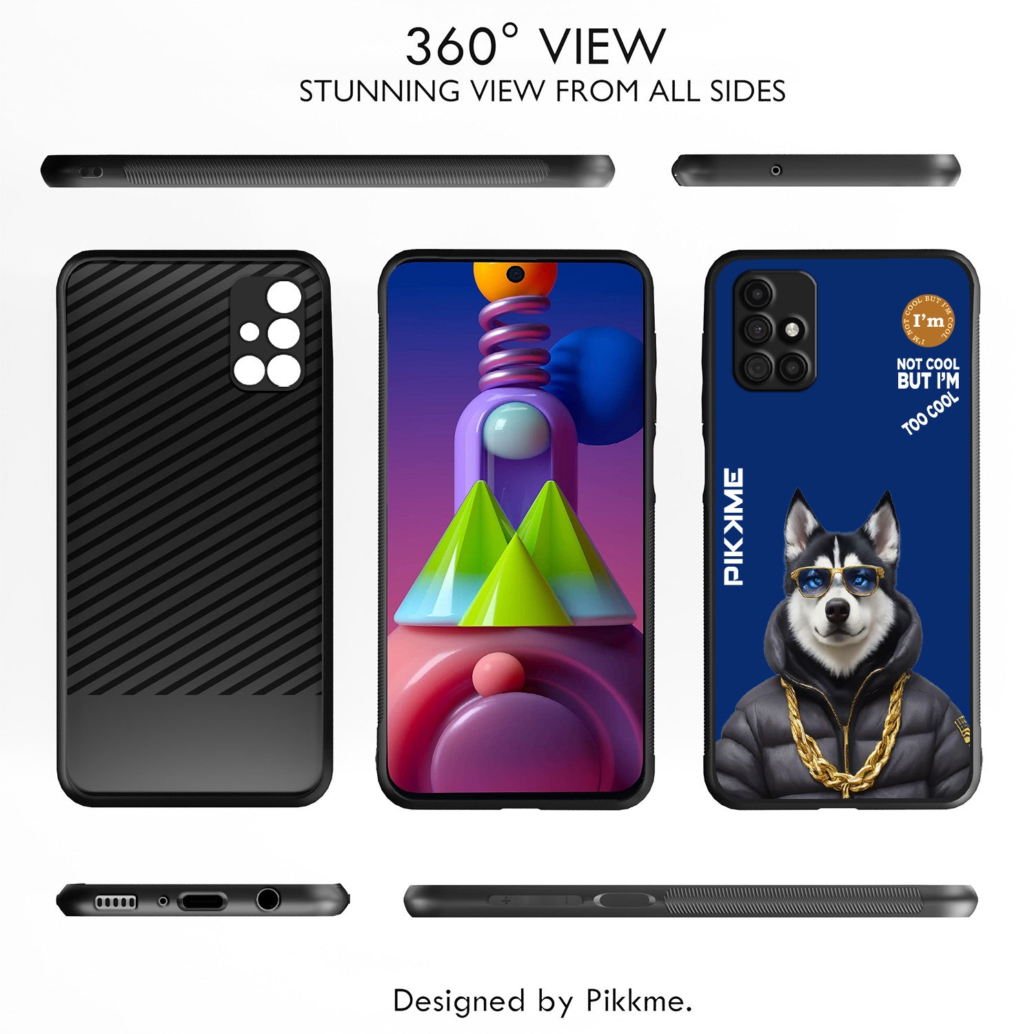 Pikkme Blue Dog Swag  Samsung Galaxy M31s Nim2 Back Cover (Design 08)
