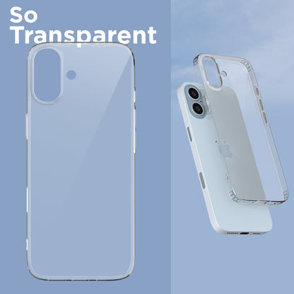 Pikkme iPhone 16 Plus Transparent Back Cover (Transparent)