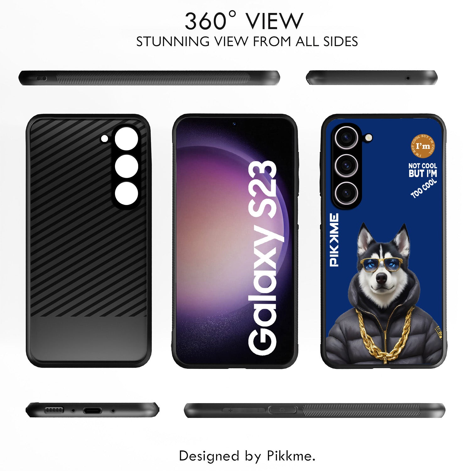 Pikkme Blue Dog Swag  Samsung Galaxy S23 5G NIm2 Back Cover (Design 08)