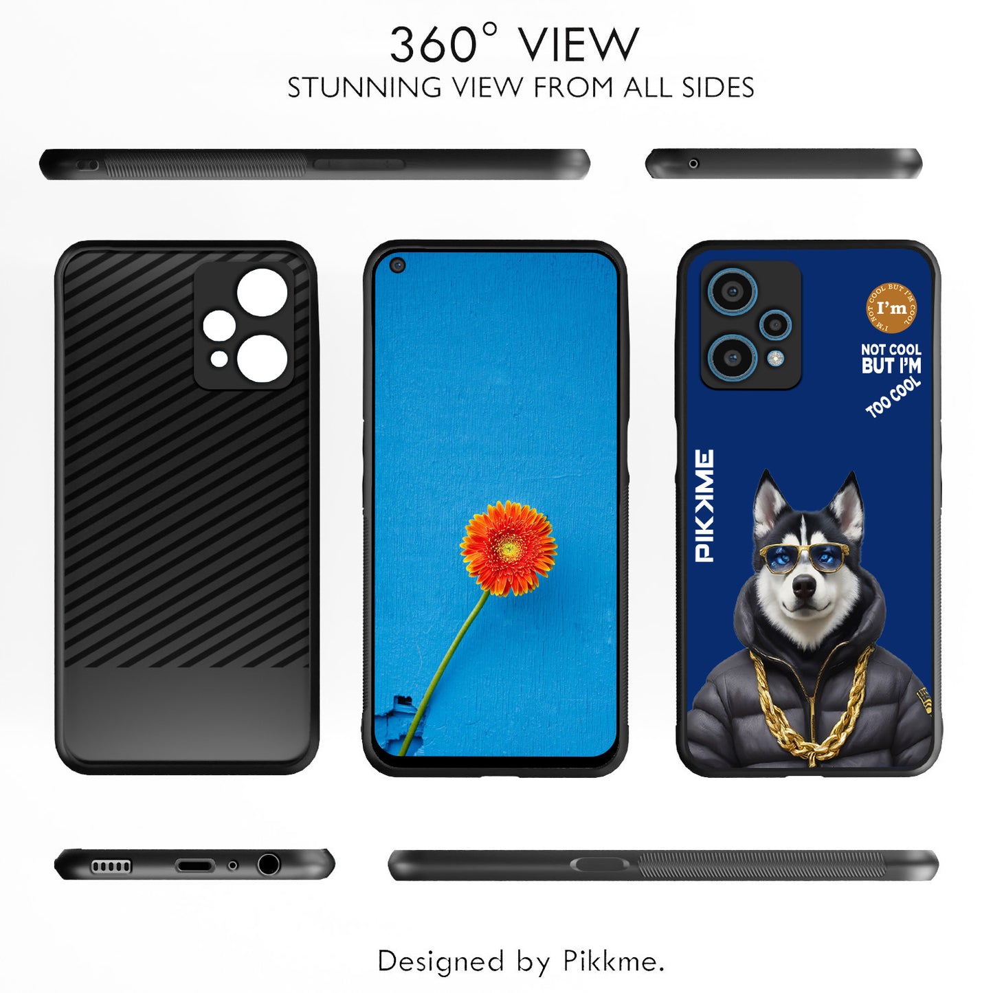 Pikkme Back Cover Pc Tpu + Printed Cool Funky Stylish Blue Dog Swag Raised Edges Camera Protection |Bumper Case For OnePlus Nord Ce 2 Lite 5G (Design 08)