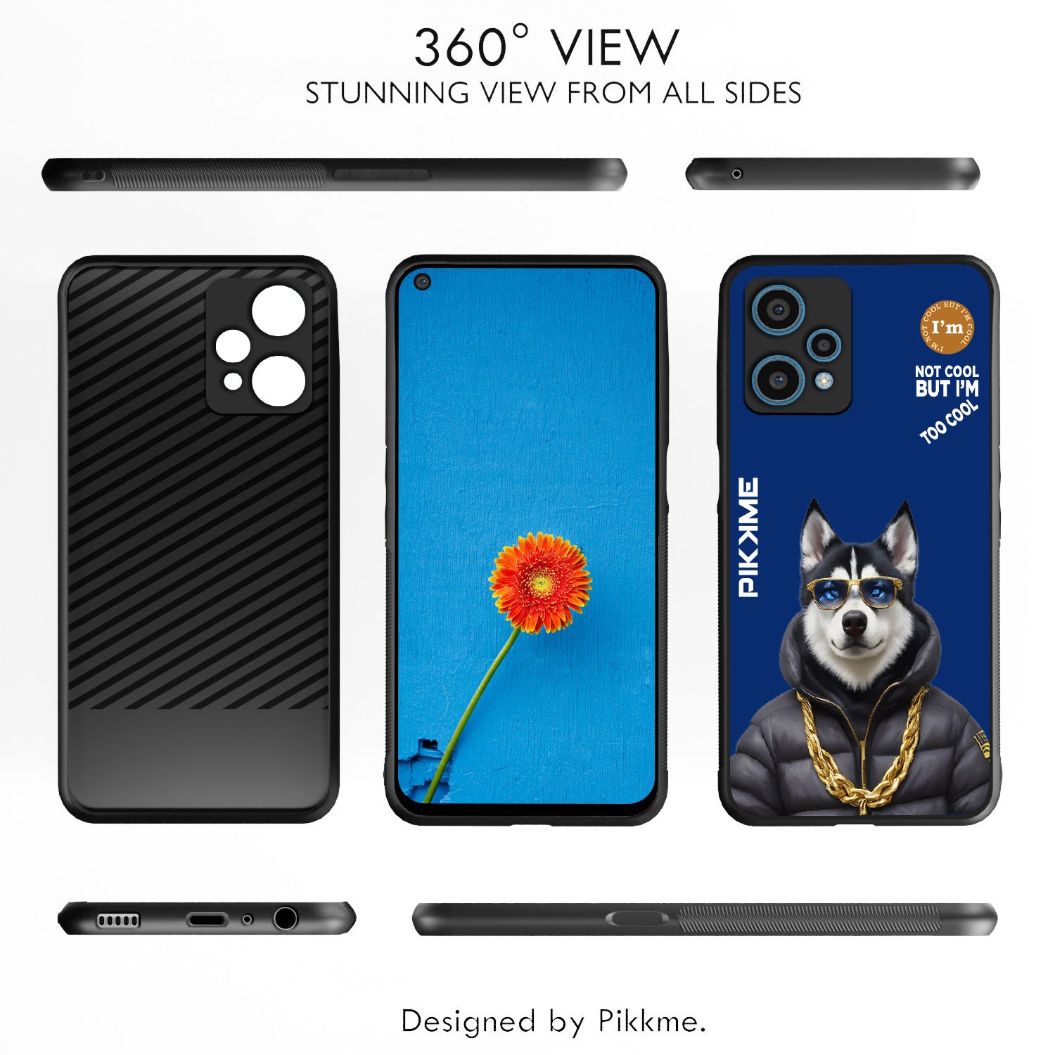 Pikkme Back Cover Pc Tpu + Printed Cool Funky Stylish Blue Dog Swag Raised Edges Camera Protection |Bumper Case For OnePlus Nord Ce 2 Lite 5G