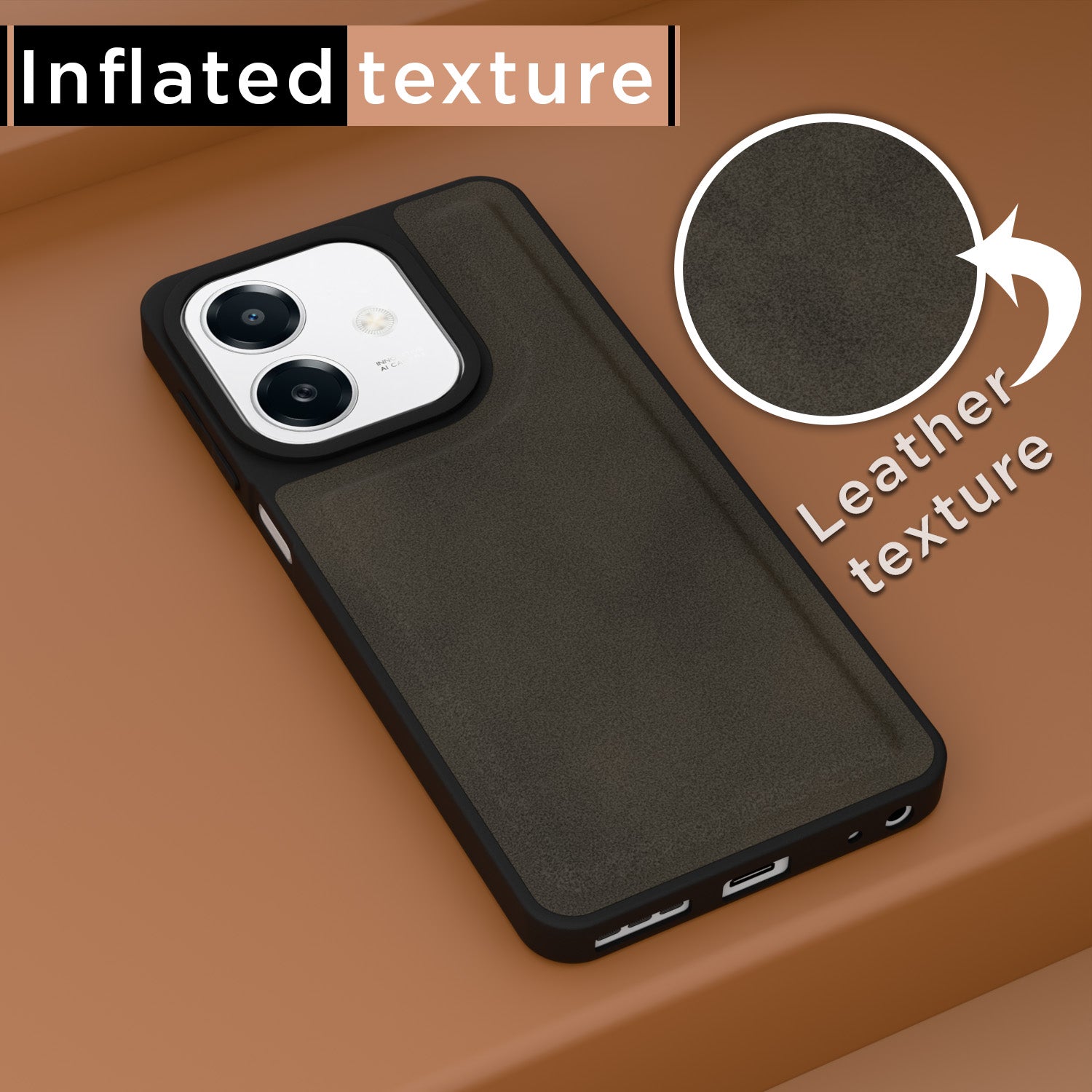 Pikkme Oppo A3x 5G / A3x 4G / A3 5G Premium Leatherback Case (Brown)