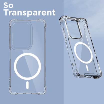 Pikkme Vivo T4x 5G / iQoo Z10x 5G Mag-Safe Shockproof PC + TPU Back Cover (Transparent)