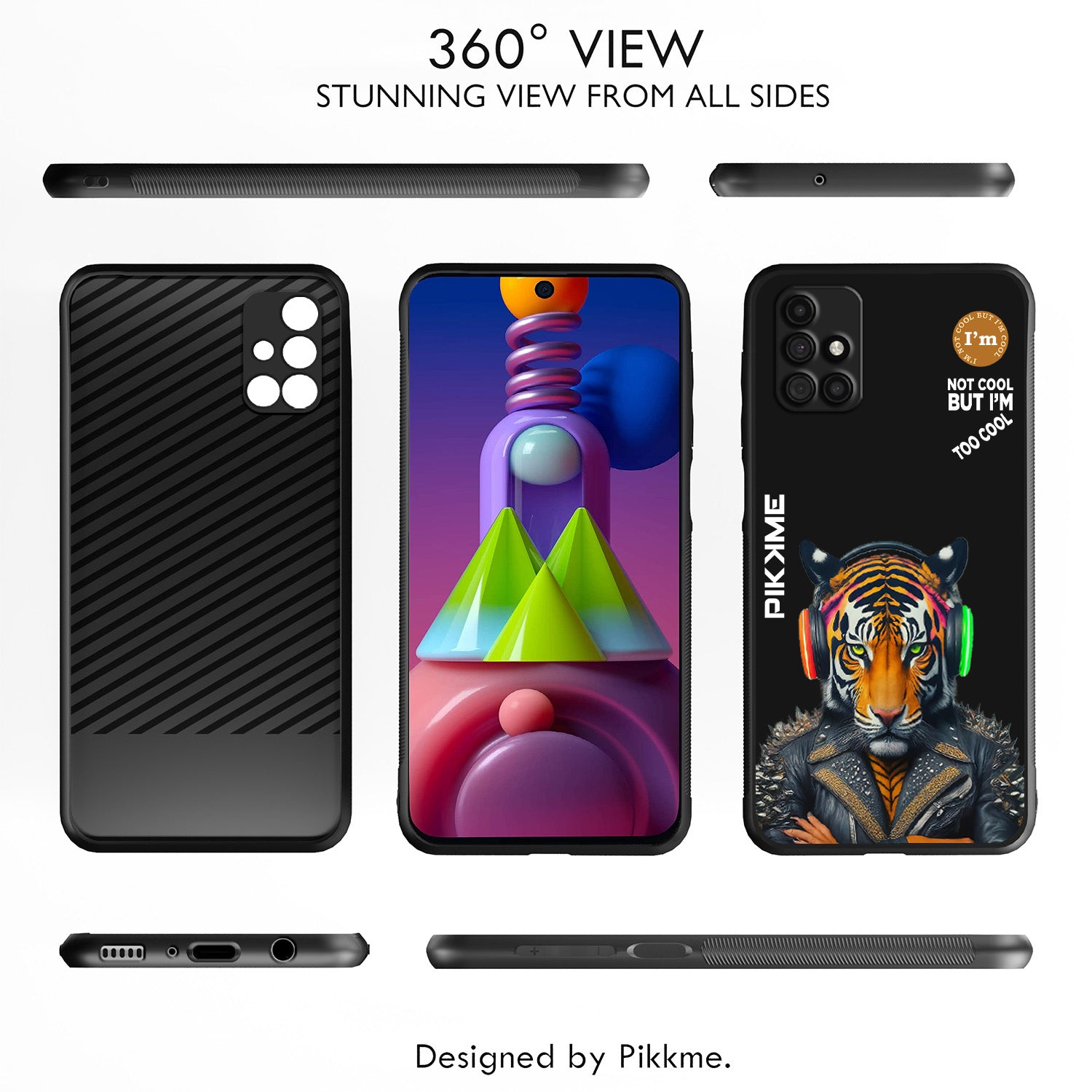 Pikkme Black Tiger Swag  Samsung Galaxy M31s Nim2 Back Cover (Design 06)