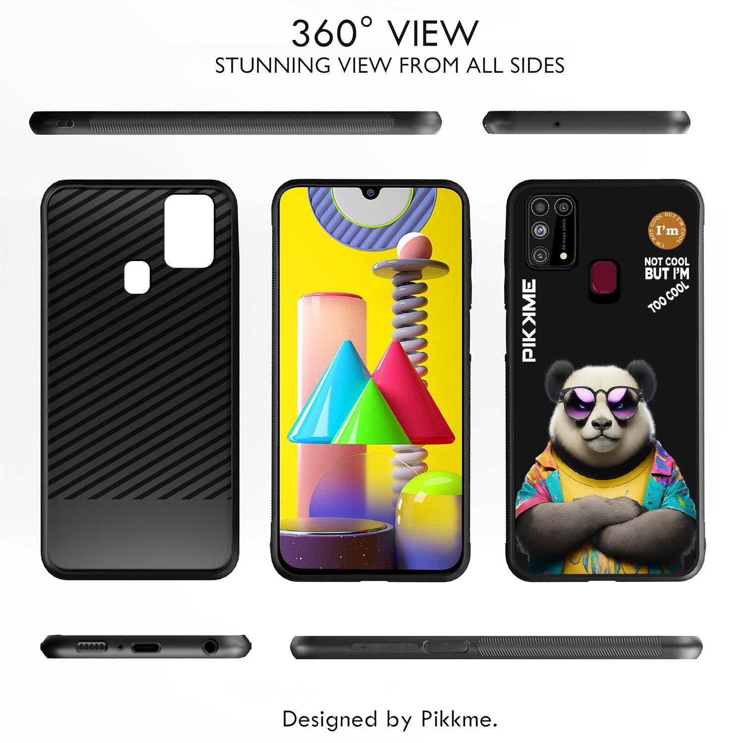 Pikkme Black Panda Swag  Samsung Galaxy M31 Nim2 Back Cover (Design 05)