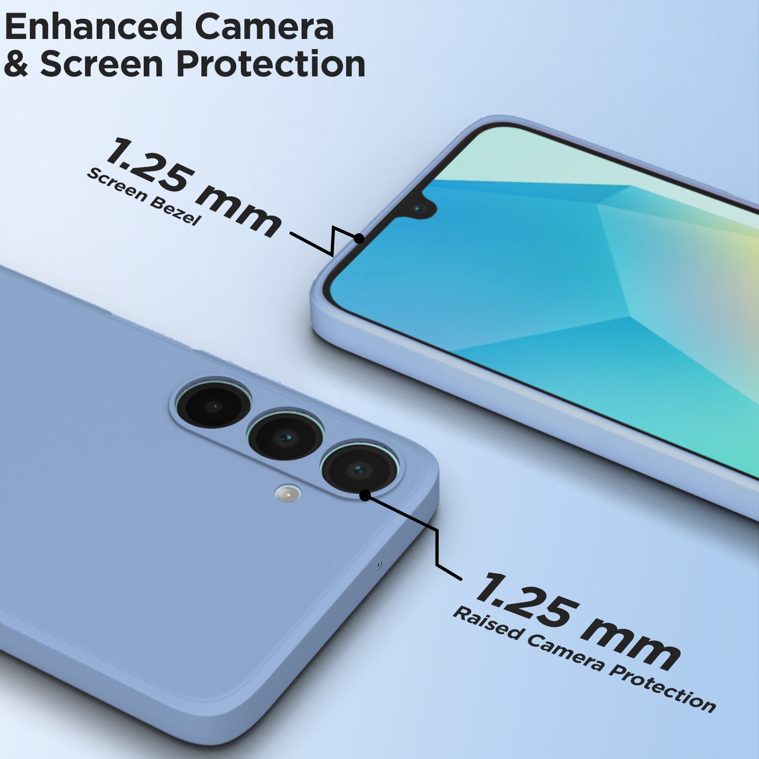 Pikkme Samsung Galaxy A26 5G Soft Matte Liquid Silicone Back Cover (Aqua Blue)