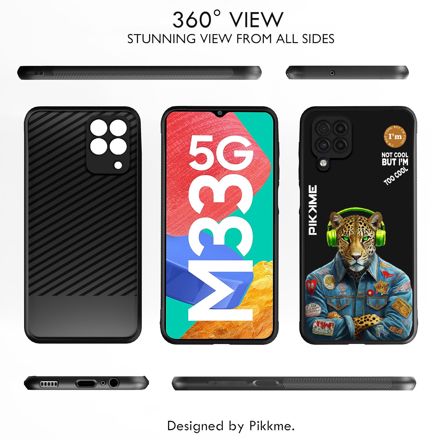 Pikkme Black Leopard Swag  Samsung Galaxy M32 4G Nim2 Back Cover (Design 03)
