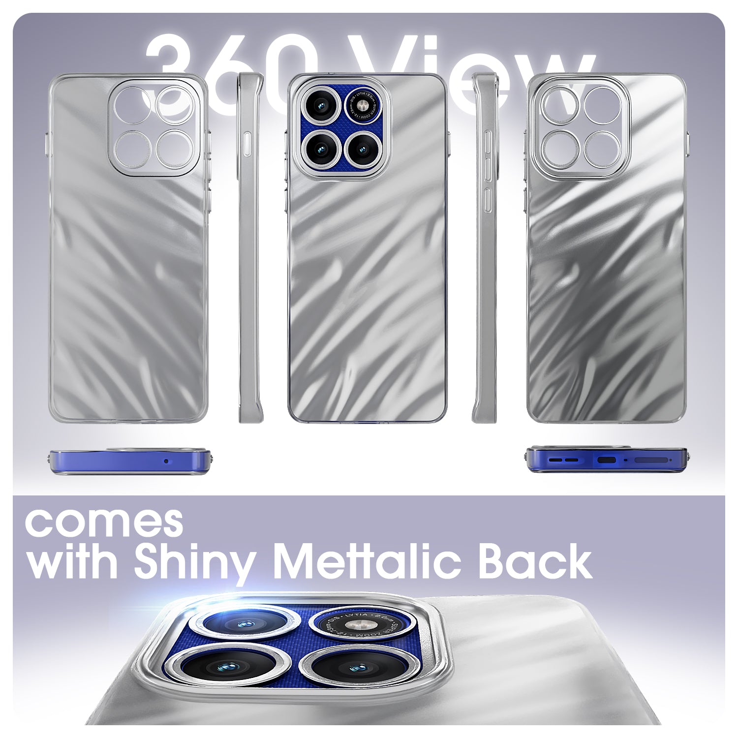 Pikkme Motorola Moto Edge 60 Pro 5G Swirl Design Silver Forest Back Cover  (Silver)