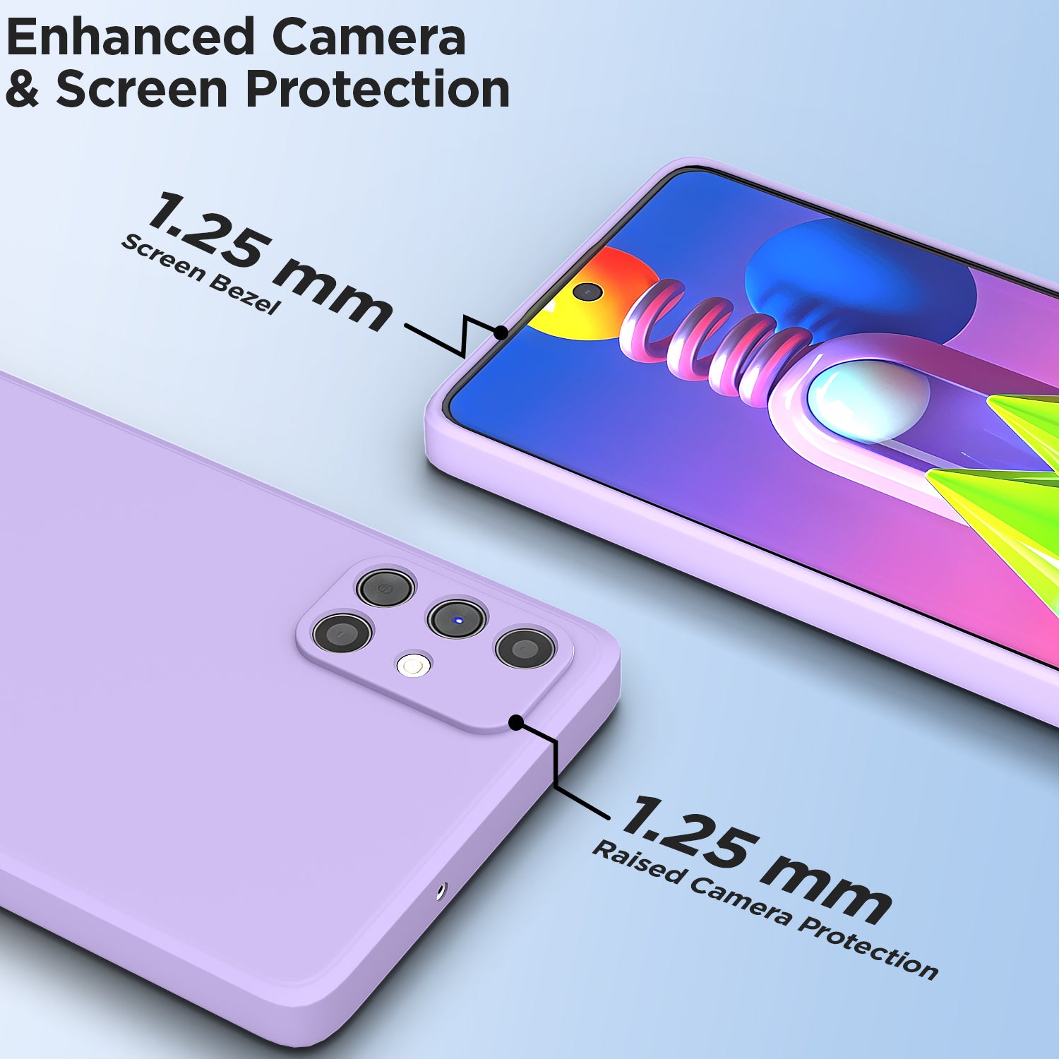 Pikkme Samsung Galaxy M51 Soft Matte Liquid Silicone Back Cover (Purple)