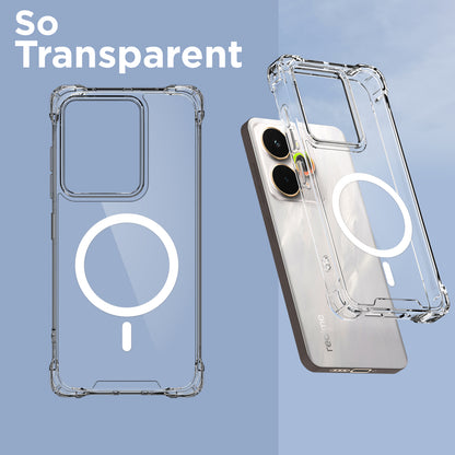 Pikkme transparent mag-safe mobile back cover for Realme 15 Pro 5G – photo 2
