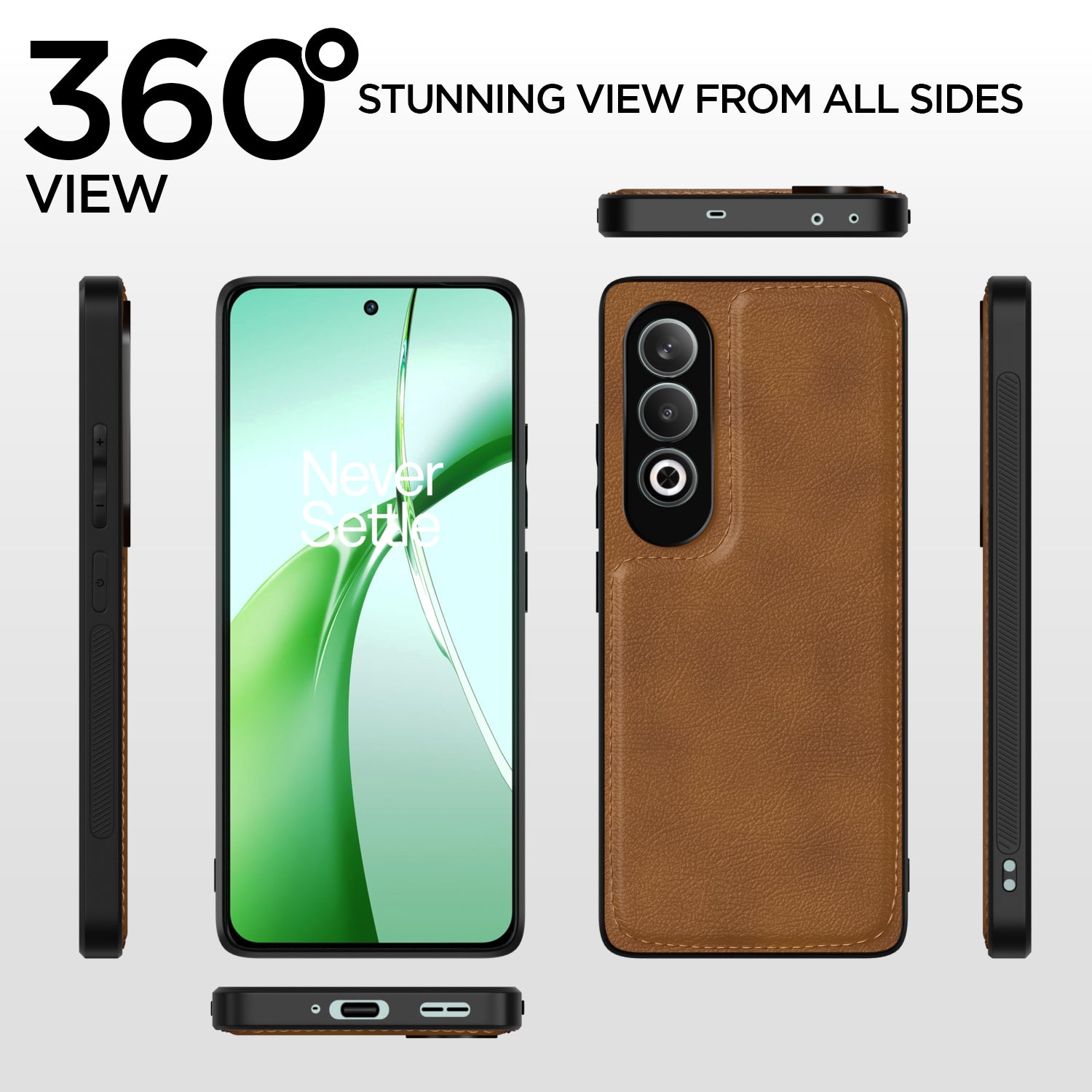 Pikkme OnePlus Nord CE 4 5G Leatherback Back Case | Brown