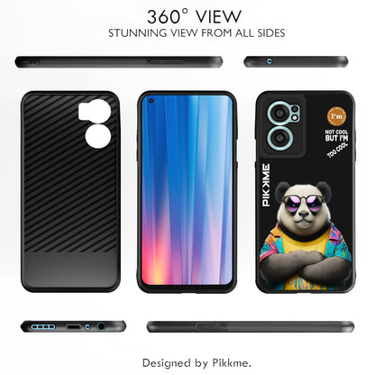 Pikkme Back Cover Pc Tpu + Printed Cool Funky Stylish Black Panda Swag Raised Edges Camera Protection |Bumper Case For OnePlus Nord Ce 2 5G (Design 05)