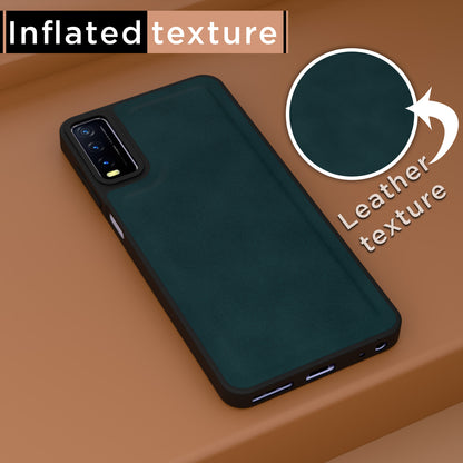 Pikkme Vivo Y12s / Y20 / Y20i / Y20G Premium Leatherback Case (Green)