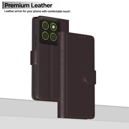 Pikkme Motorola Moto Edge 70 5G Premium Leather Finish Vintage Flip Cover (Coffee)