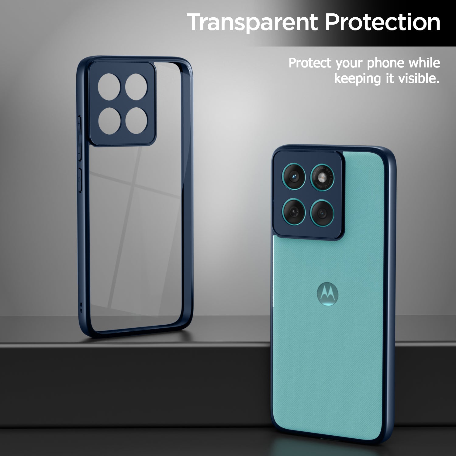 Pikkme Motorola Moto Edge 60 Fusion 5G Eagle 2 Back Cover (Blue)