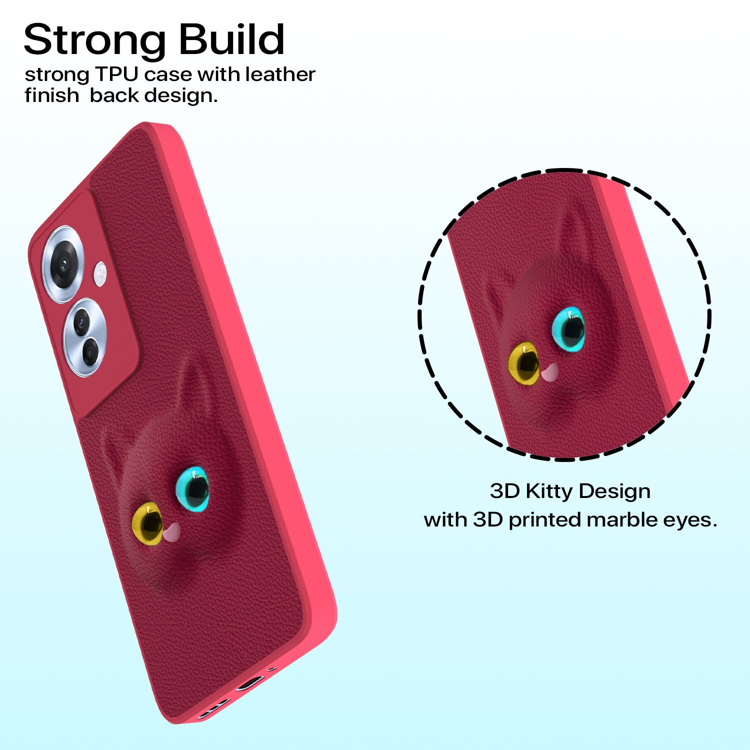 Pikkme Oppo F29 Pro 5G Kitty Back Cover (Pink)