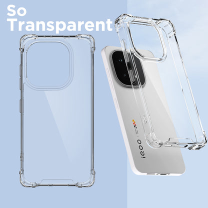 Pikkme iQOO 15 5G PC + TPU Crystal Clear Transparent Back Cover