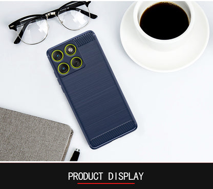 Pikkme Motorola Moto Edge 70 5G Hybrid Carbon Fiber Back Cover (Blue)
