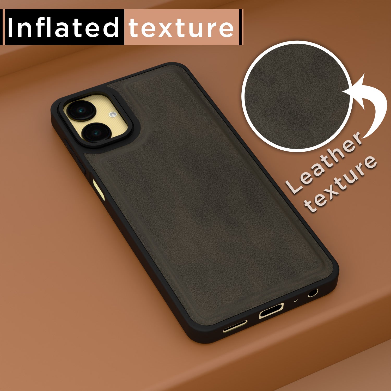 Pikkme Samsung Galaxy A06 Premium Super Soft-Touch Leatherback Case (Brown)