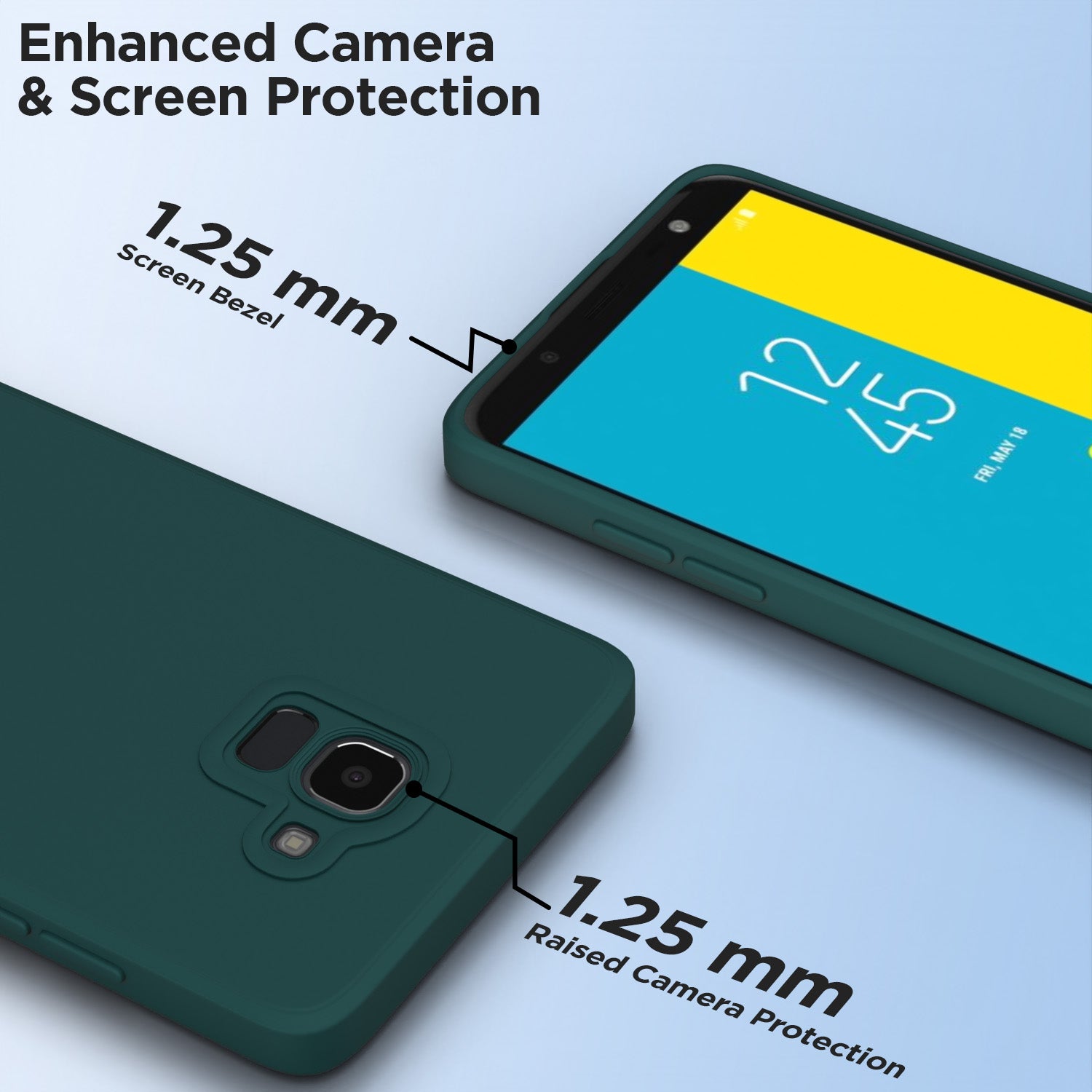 Pikkme Samsung Galaxy J6 2018 Liquid Silicone Back Cover | Green