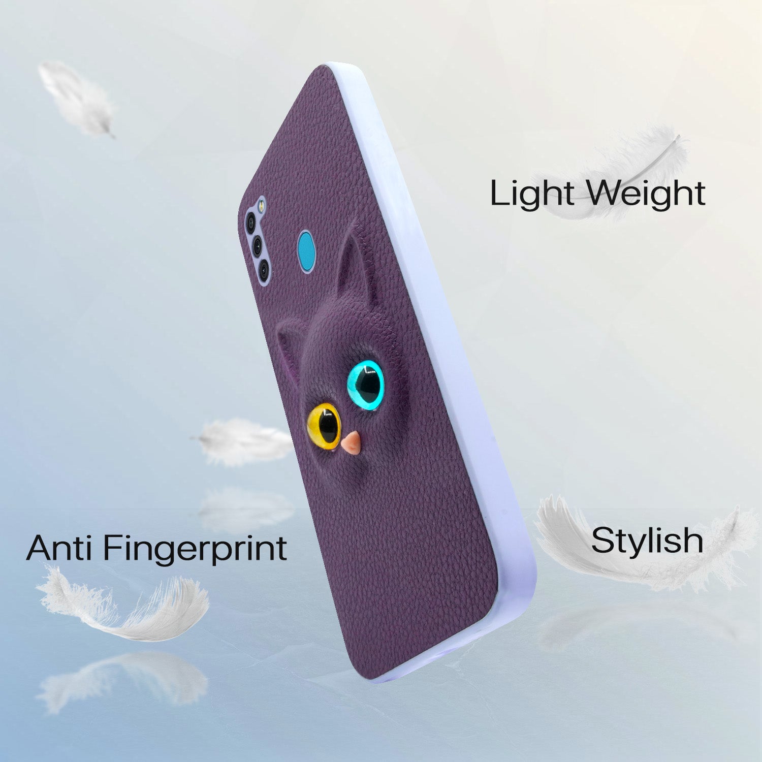 Pikkme Samsung Galaaxy M11 Kitty Back Cover (Purple)