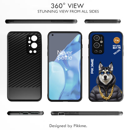 Pikkme Back Cover Pc Tpu + Printed Cool Funky Stylish Blue Dog Swag Raised Edges Camera Protection |Bumper Case For OnePlus 9 Pro (Design 08)