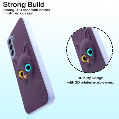 Pikkme Samsung Galaxy S21 Fe 5G Kitty Back Cover (Purple)