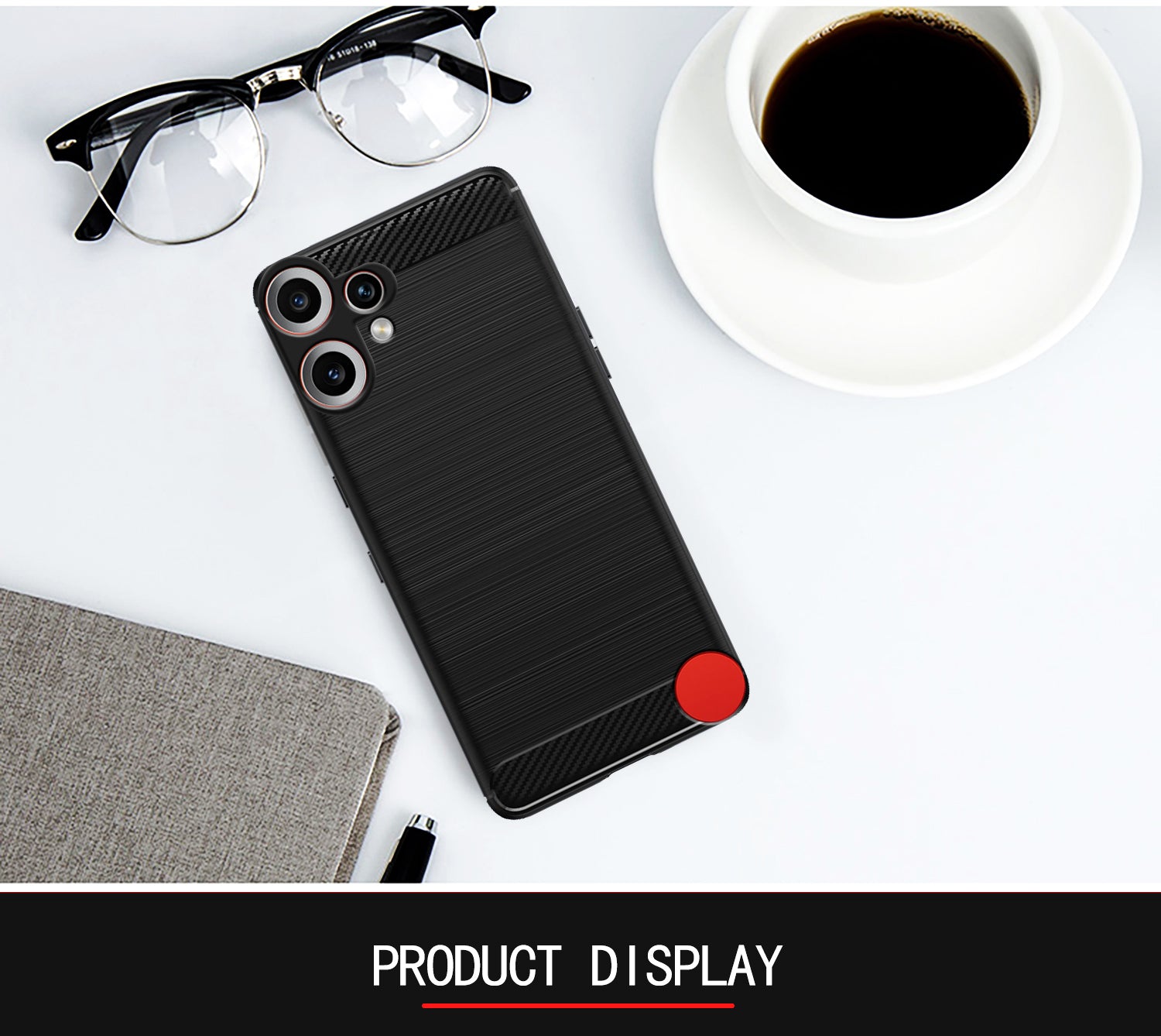 Pikkme CMF by Nothing Phone 2 Pro 5G  Hybrid Carbon Fiber Back Cover (Black)
