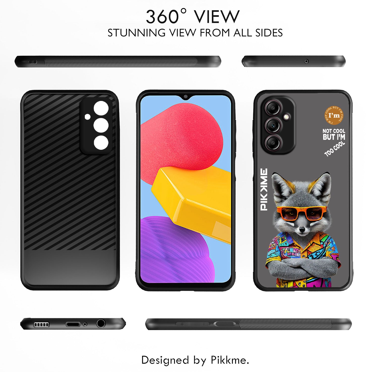 Pikkme Grey Wolf Swag  Samsung Galaxy M14 Nim2 Back Cover (Design 01)