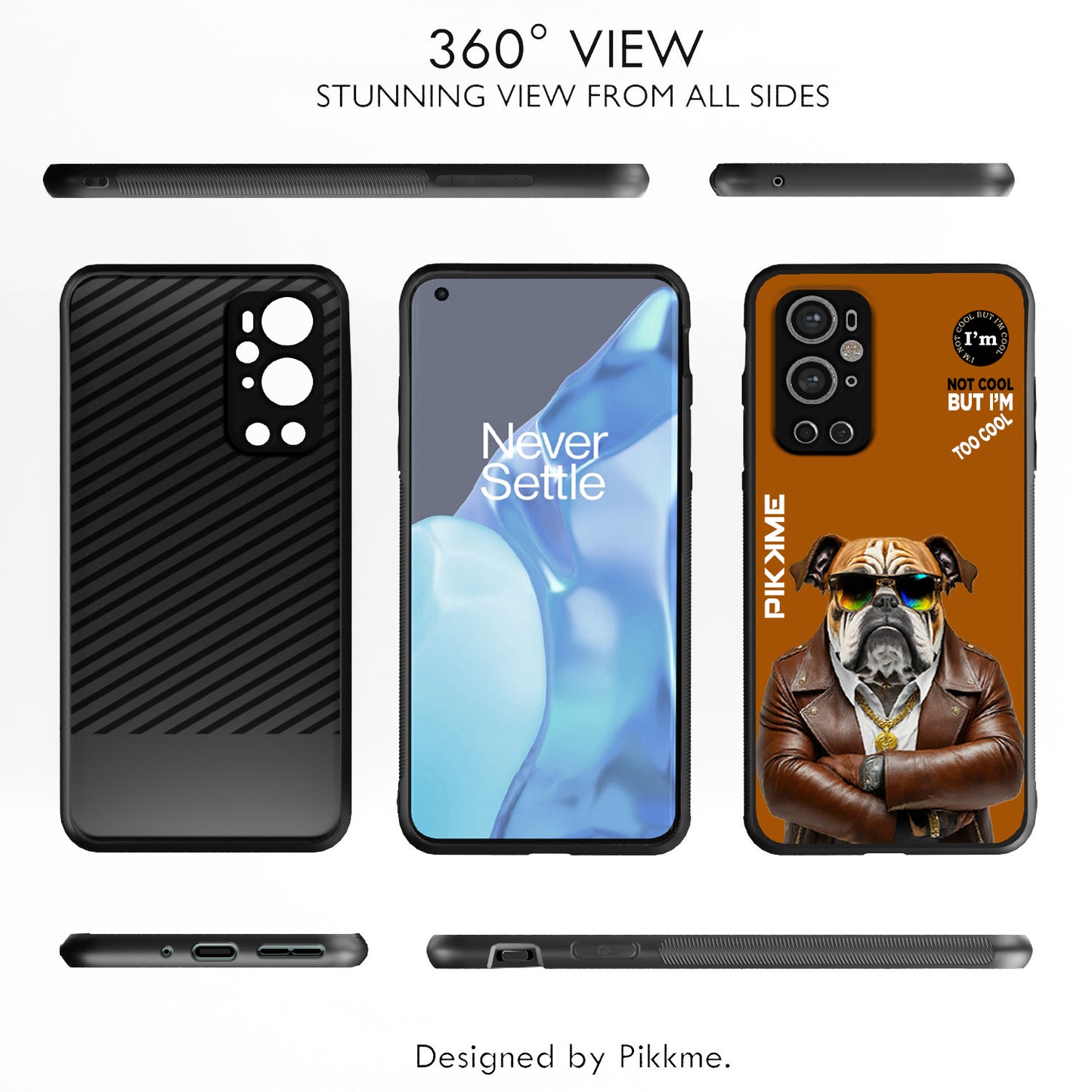 Pikkme Back Cover Pc Tpu + Printed Cool Funky Stylish Brown Dog Swag Raised Edges Camera Protection |Bumper Case For OnePlus 9 Pro (Design 10)