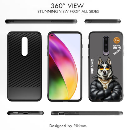 Pikkme Back Cover Pc Tpu + Printed Cool Funky Stylish Grey Dog Swag Raised Edges Camera Protection |Bumper Case For OnePlus 8 (Design 02)