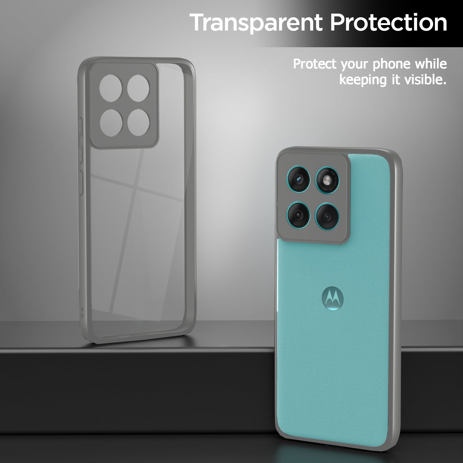 Pikkme Motorola Moto Edge 60 Fusion 5G Eagle 2 Back Cover (Grey)