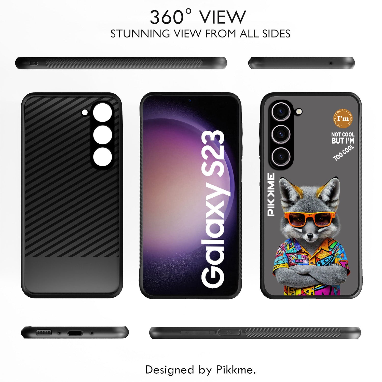 Pikkme Grey Wolf Swag  Samsung Galaxy S23 5G NIm2 Back Cover (Design 01)