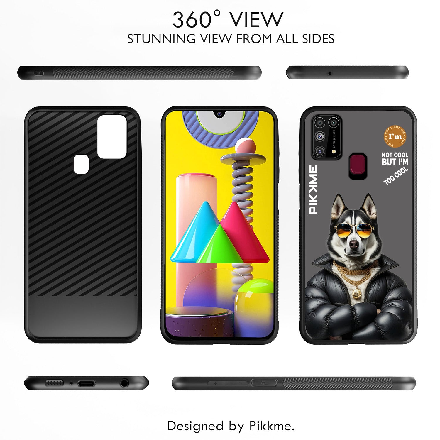 Pikkme Grey Dog Swag  Samsung Galaxy M31 Nim2 Back Cover (Design 02)