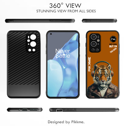 Pikkme Back Cover Pc Tpu + Printed Cool Funky Stylish Brown Tiger Swag Raised Edges Camera Protection |Bumper Case For OnePlus 9 Pro (Design 09)