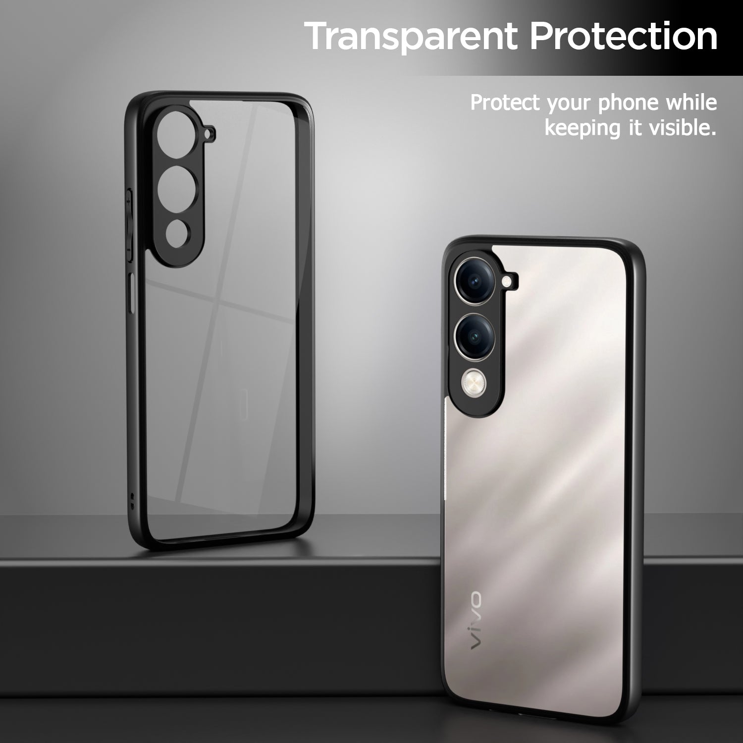 Pikkme Vivo T4 lite 5G / IQOO Z10 lite 5G / Vivo Y04 4G / Vivo Y19 5G Eagle 2 Shockproof Sleek Hybrid Armor Back Cover (Black)
