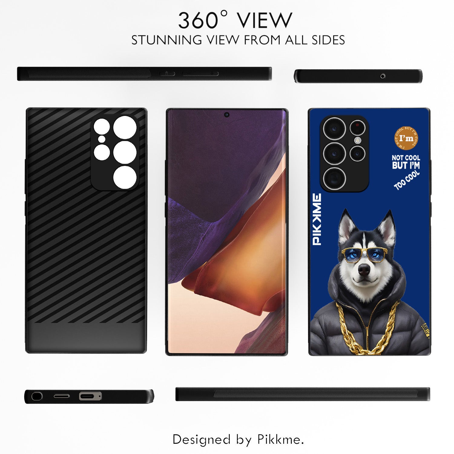 Pikkme Blue Dog Swag  Samsung Galaxy S23 Ultra 5G NIm2 Back Cover (Design 08)