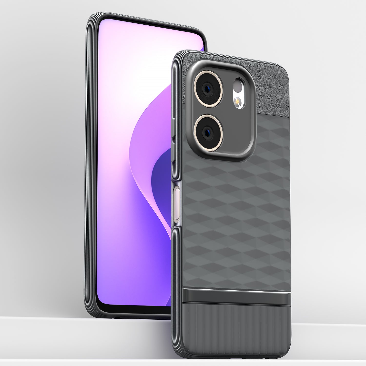 Pikkme Oppo A5x Shockproof Soft Flexible Gencase Back Cover (Grey)