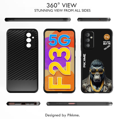 Pikkme Back Cover Pc Tpu + Printed Cool Funky Stylish Black Gorilla Swag Raised Edges Camera Protection |Bumper Case For Samsung Galaxy M13 (Design 07)