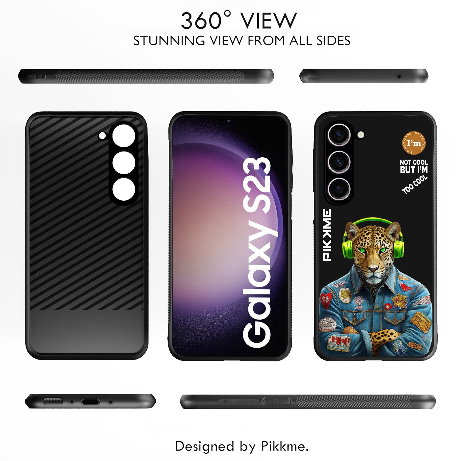 Pikkme Black Leopard Swag Samsung Galaxy S23 5G Nim2 Back Cover (Design 03)