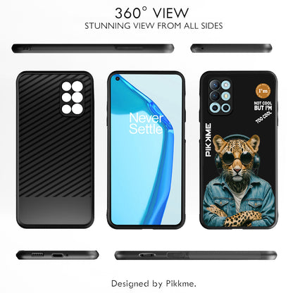 Pikkme Back Cover Pc Tpu + Printed Cool Funky Stylish Black Leopard Swag Raised Edges Camera Protection |Bumper Case For OnePlus 8T (Design 04)