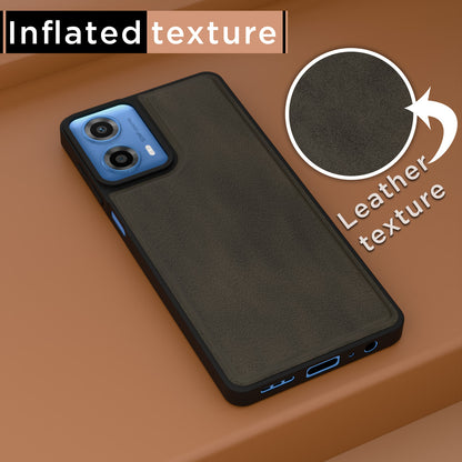 Pikkme Motorola Moto G34 / G45 5G Premium Super Soft-Touch Leatherback Case (Brown)