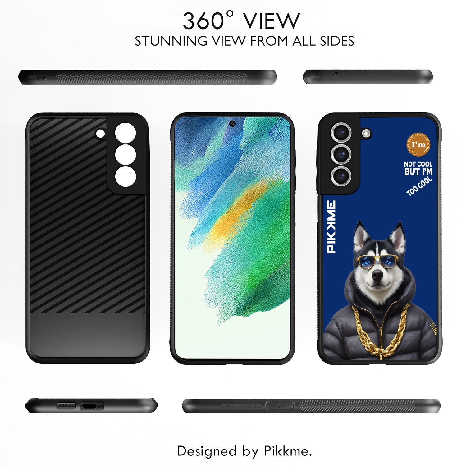 Pikkme Blue Dog Swag Samsung Galaxy S21 Fe Nim2 Back Cover (Design 08)