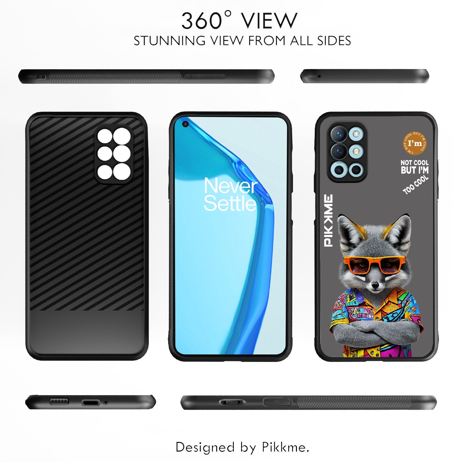 Pikkme Grey Wolf Swag  OnePlus 8T Nim2 Back Cover (Design 01)