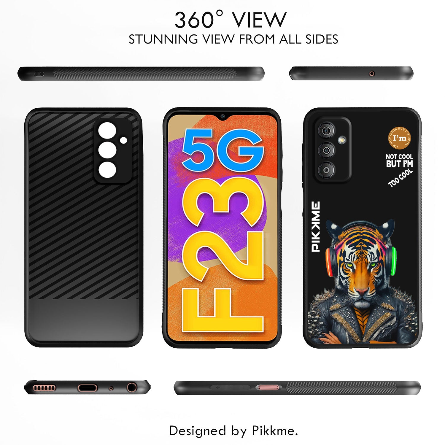 Pikkme Black Tiger Swag  Samsung Galaxy M13 Nim2 Back Cover (Design 06)